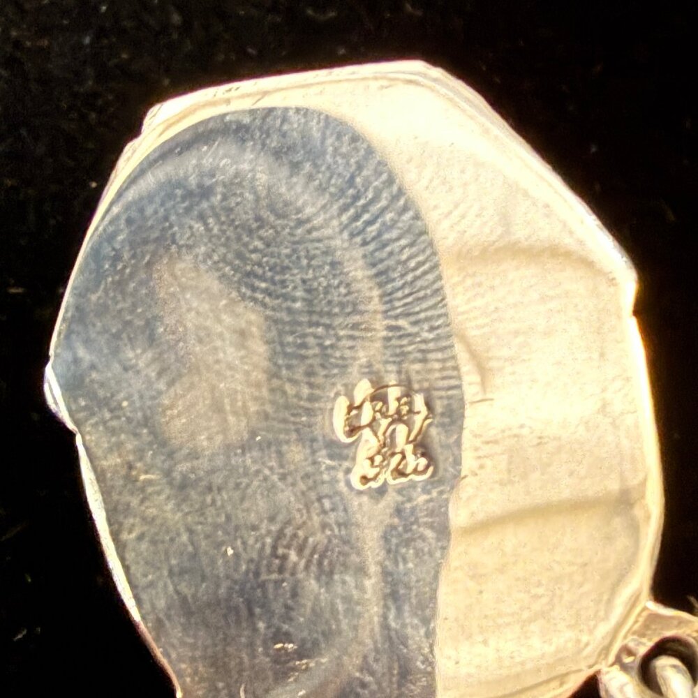 White Buffalo Turquoise and Sterling Silver Pendant Necklace by Running Bear - Picture 5 of 7